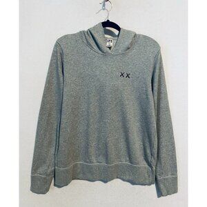 Kaws X Uniqlo X Sesame Street Hoodie Womens Medium Gray Sweatshirt Big Bird